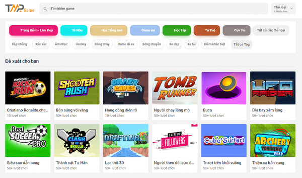 Gioi thieu cong game Taap Game